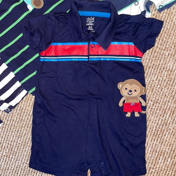 4 - Carter’s & Oshkosh 3-6 month rompers - Picture 2 of 10